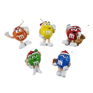 Vintage M&M's Lot Of 5 Christmas Tree Ornaments